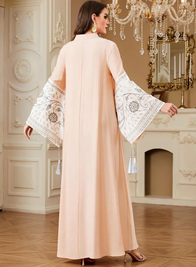 Take Two Women Embroidery Detail Tassel Drop Jalabiya